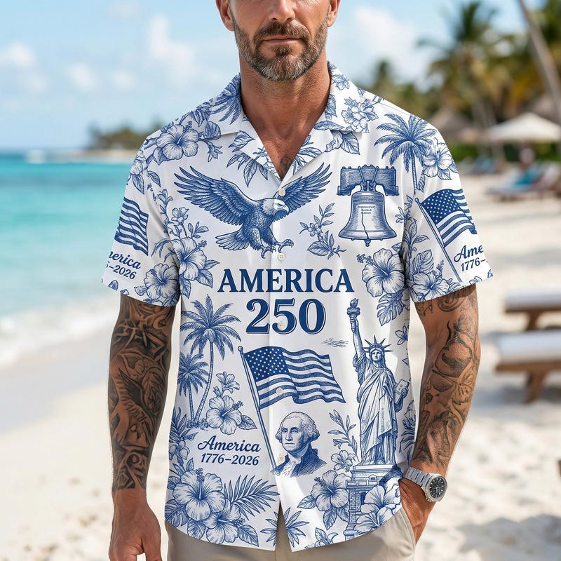 America 250th Anniversary Classic Flag Hawaiian Shirt 1776-2026