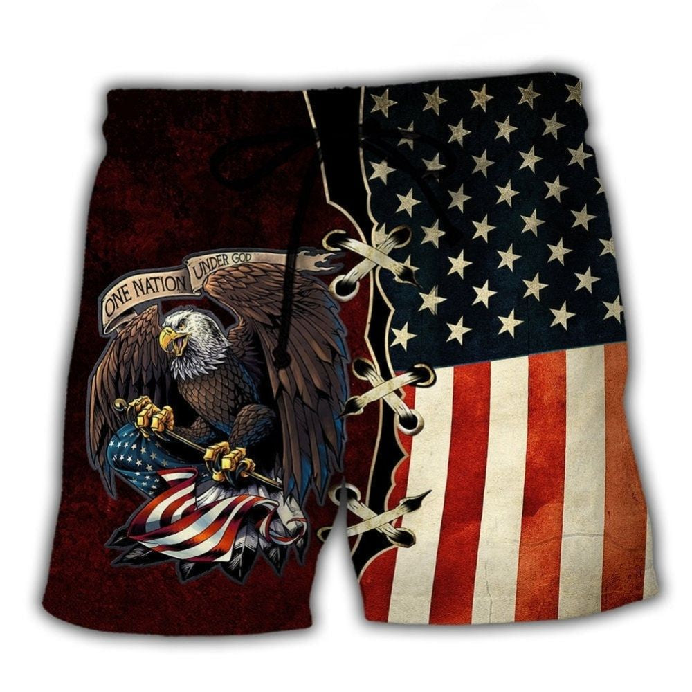 Eagle One Nation Under God Tribute – Beach Short