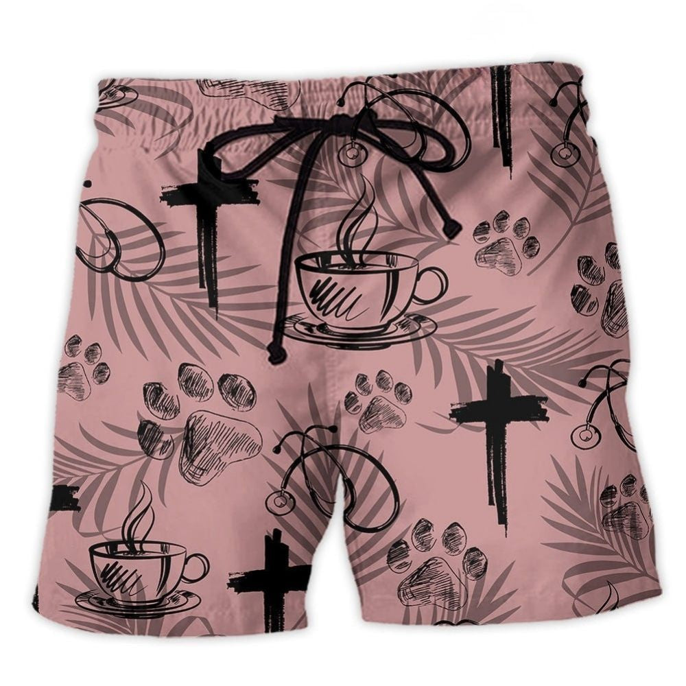 Coffee Jesus Dog Health – Beach Short