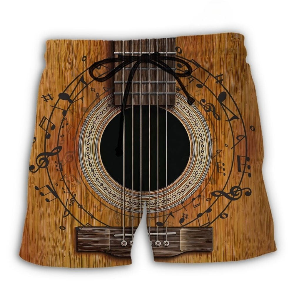 Guitar Old Retro Lover – Beach Short