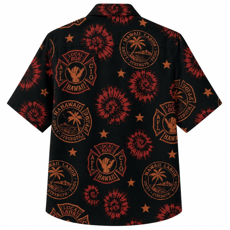 Labor Day Hawaiian Shirt- Aloha Union Sunburst Print for the Weekend