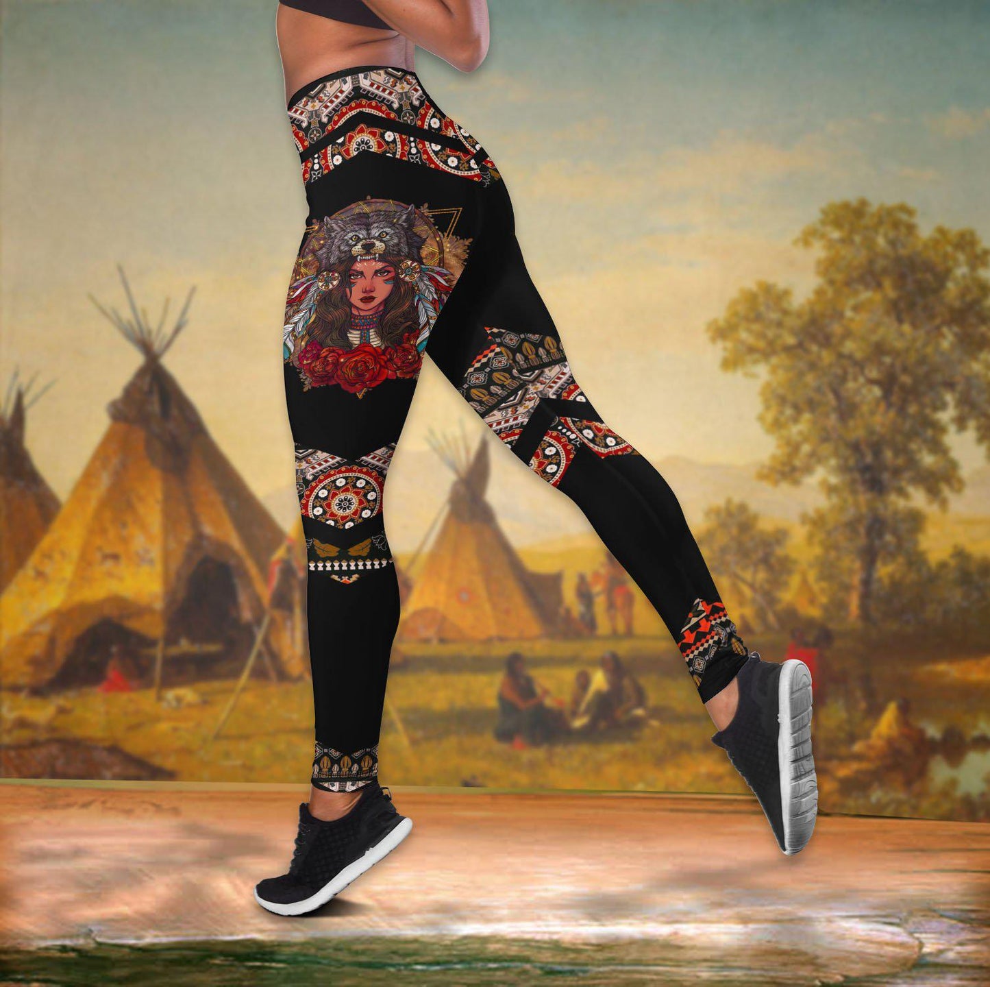 Native Wolf Woman Rose Limited Edition – Hollow Tank Top