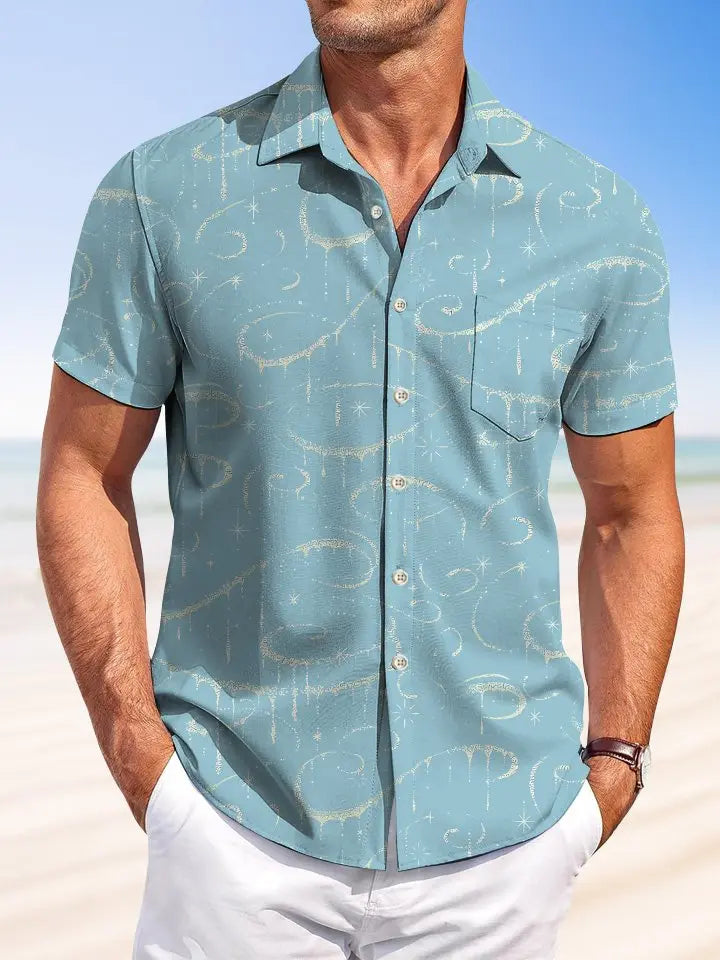 Lines Circles Summer Beach Vacation Hawaiian Shirt