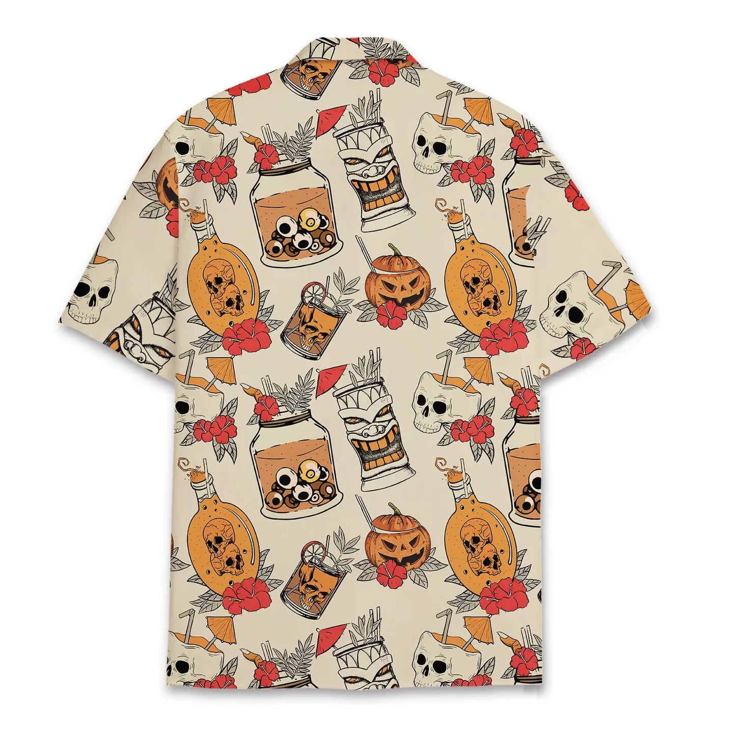Halloween Skull Unisex Hawaiian Shirt Aloha Shirt