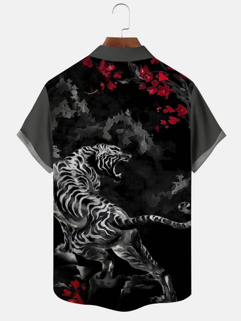 Men's Artistic Tie Dye Tiger Hawaiian Shirt