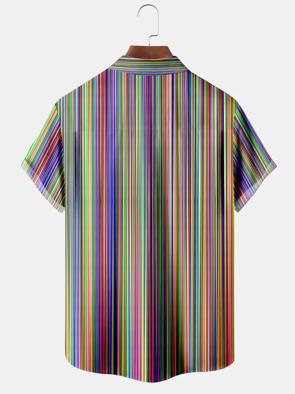 Men's Coloful Stripes Casual Hawaiian Shirt