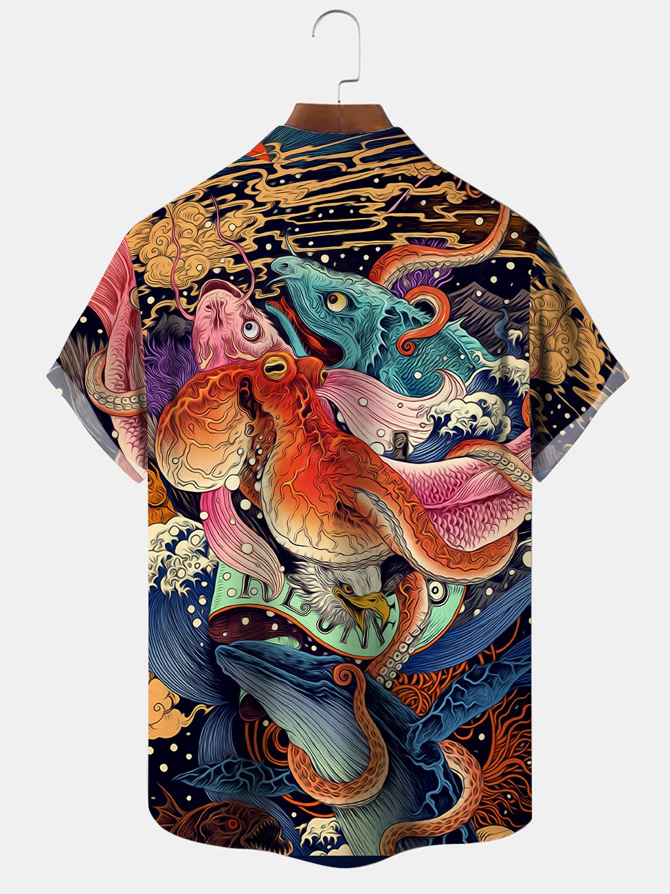 Men's Estern Pattern Printing Casual Hawaiian Shirt