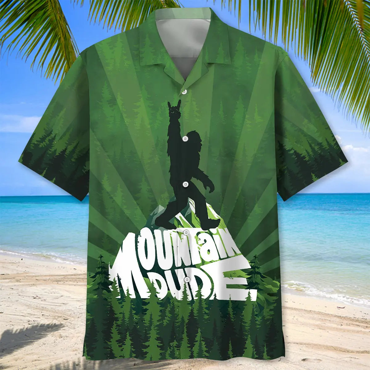 Mountain Bigfoot Hawaiian Shirt