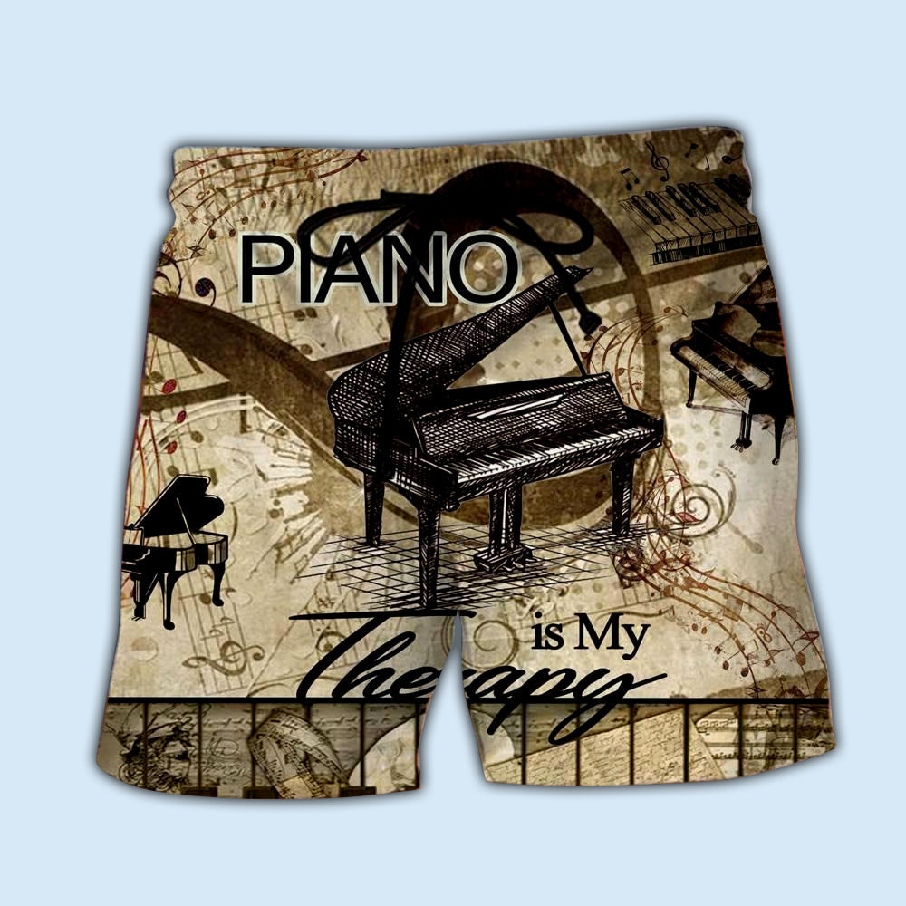 Piano Music Is My Therapy – Beach Short