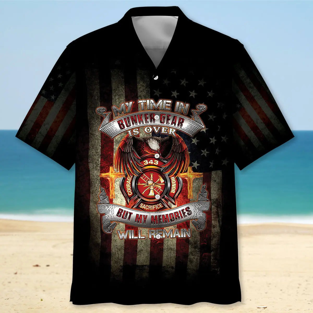 My Time In Bunker Gear Is Over Hawaiian Shirt
