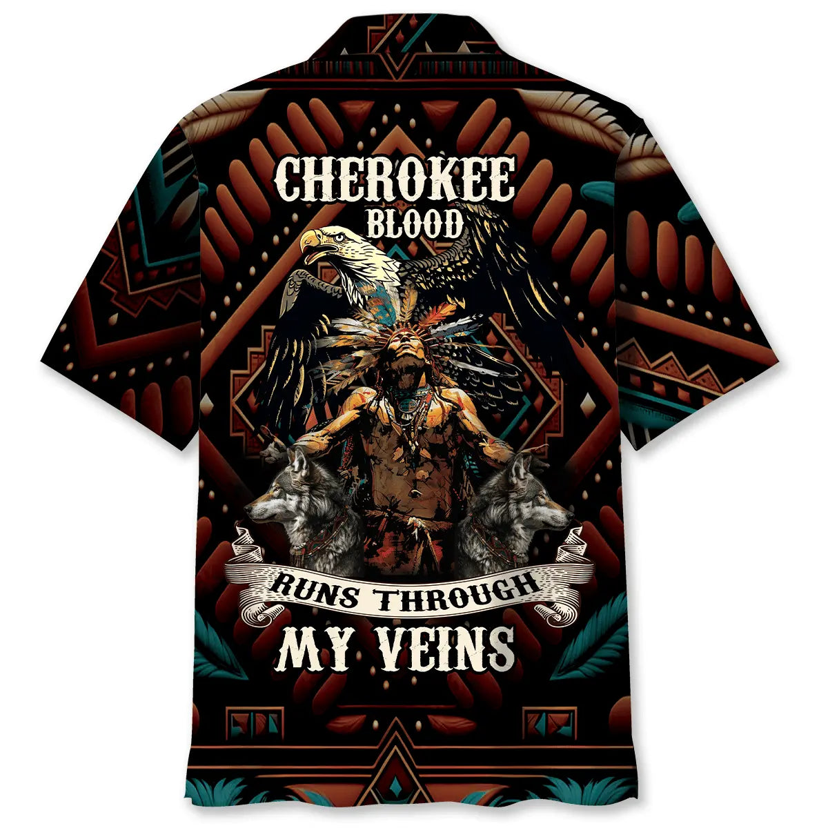 Native American Cherokee Blood Hawaiian Shirt