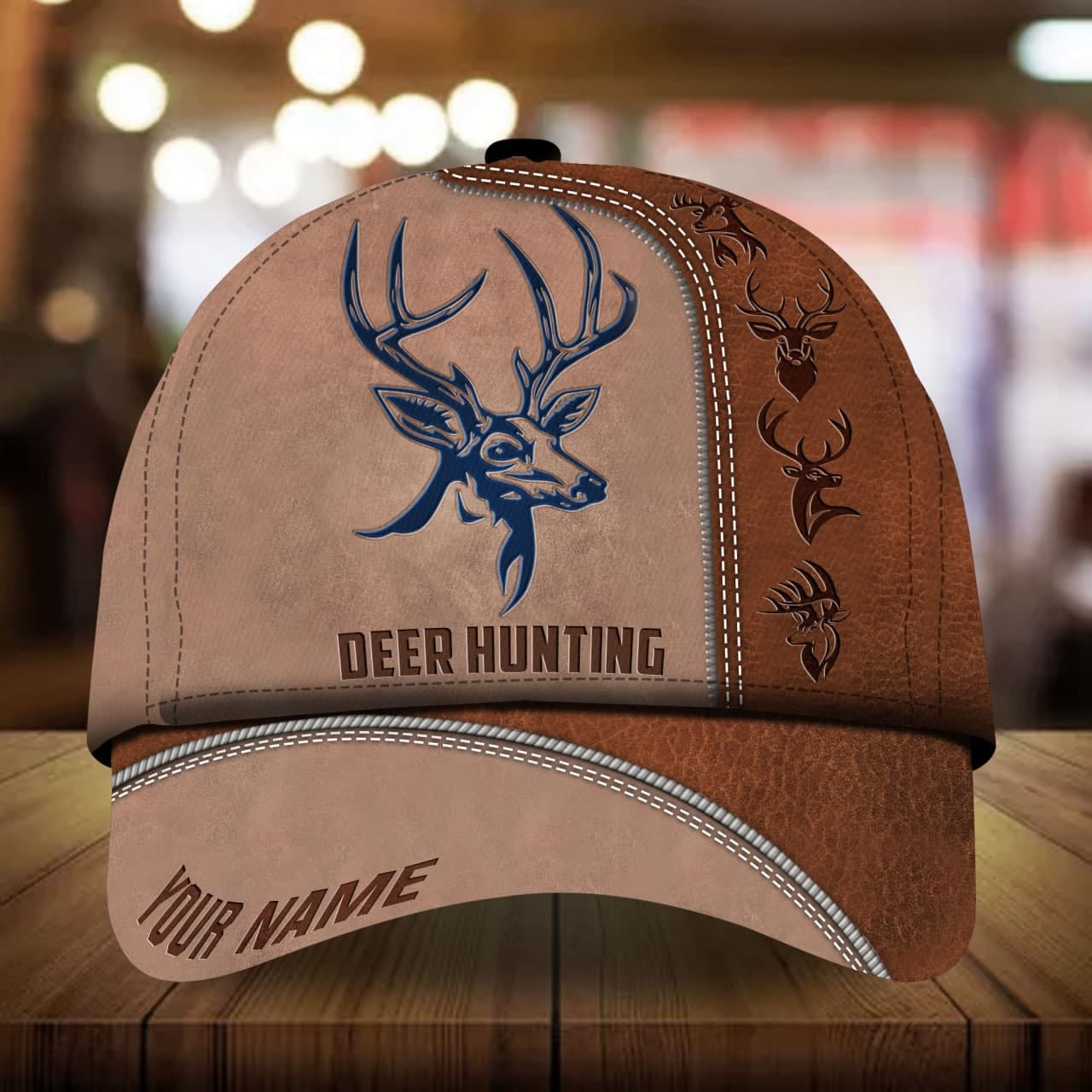 Premium Deer Hunting Brown Personalized – Classic Cap