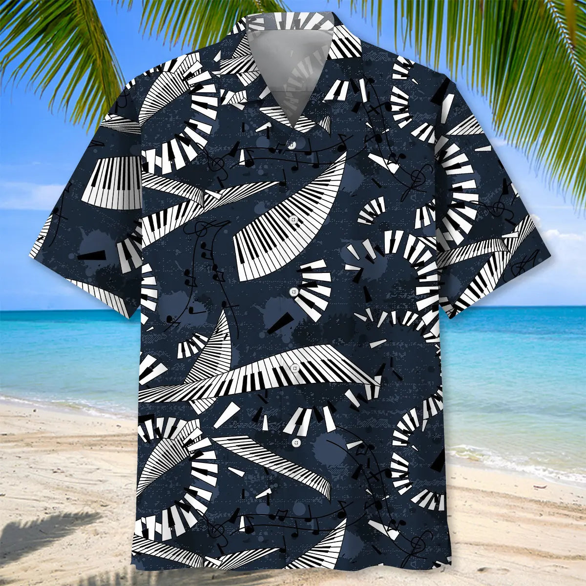 Piano Flying Music Hawaiian Shirt