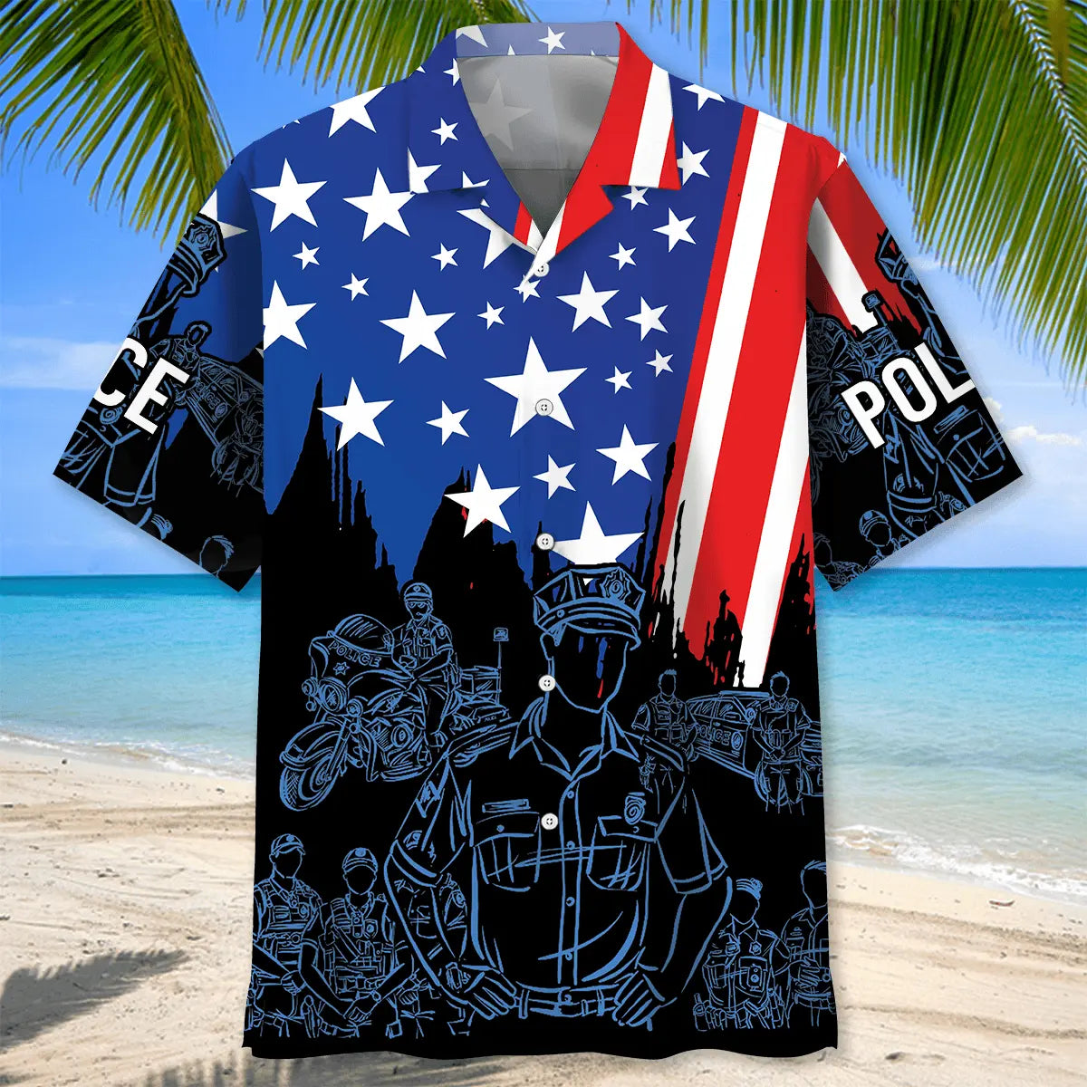 Police 4th Of July Proud Hawaiian Shirt