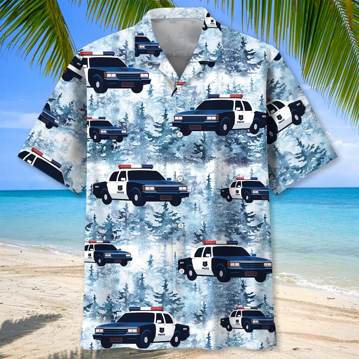 Police Car Hawaiian Shirt
