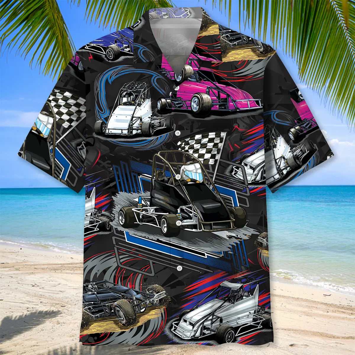 Quarter Midget Race Car Hawaiian Shirt