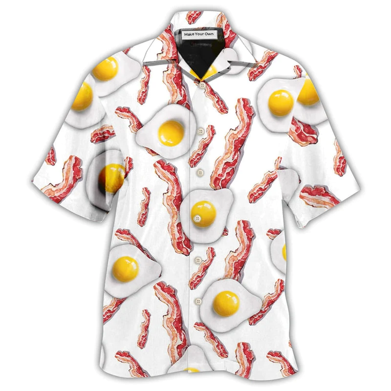 Hawaiian Shirt / Adults / S Food Bacon Egg Food Collection - Hawaiian Shirt - Reefox