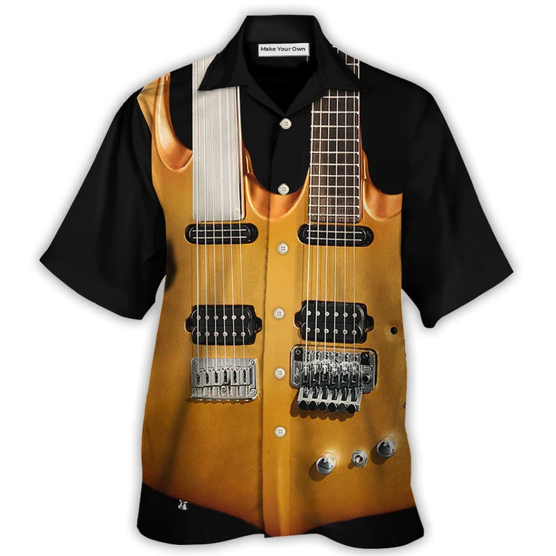 Hawaiian Shirt / Adults / S Guitar Electric Guitar Double - Hawaiian Shirt - Reefox