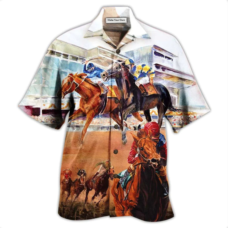 Hawaiian Shirt / Adults / S Horse Racing Amazing - Hawaiian Shirt - Reefox