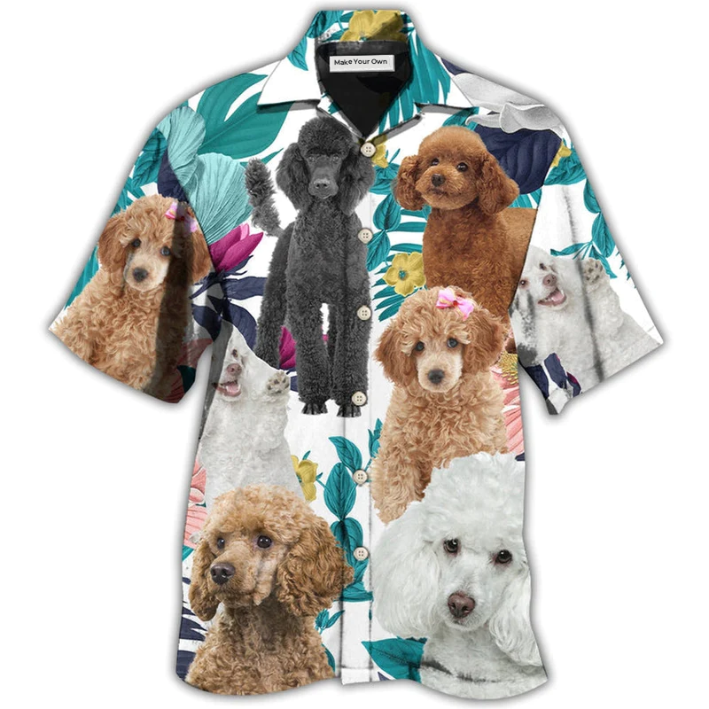 Hawaiian Shirt / Adults / S Poodle Lovely Tropical Leaf - Hawaiian Shirt - Reefox