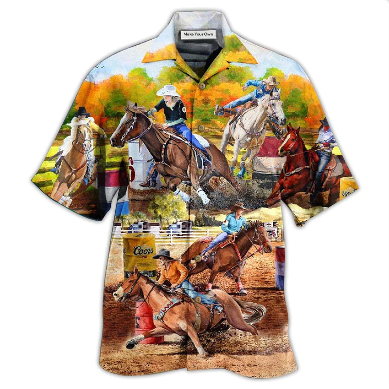 Hawaiian Shirt / Adults / S Horse Barrel Racing Ride It Like You Stole It - Hawaiian Shirt - Reefox