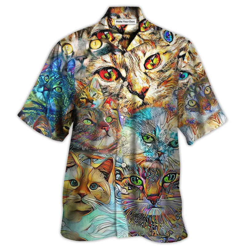 Hawaiian Shirt / Adults / S Cat Real Love Cats - Hawaiian Shirt - Reefox
