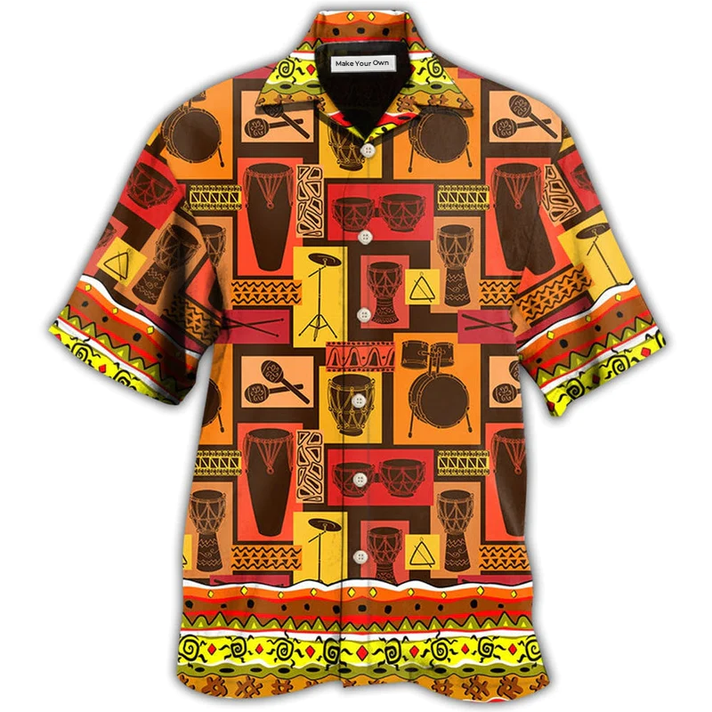 Hawaiian Shirt / Adults / S Drum Symbol Music Lover - Hawaiian Shirt - Reefox