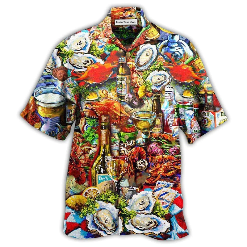 Hawaiian Shirt / Adults / S Food I'm On Seafood Diet Cool - Hawaiian Shirt - Reefox