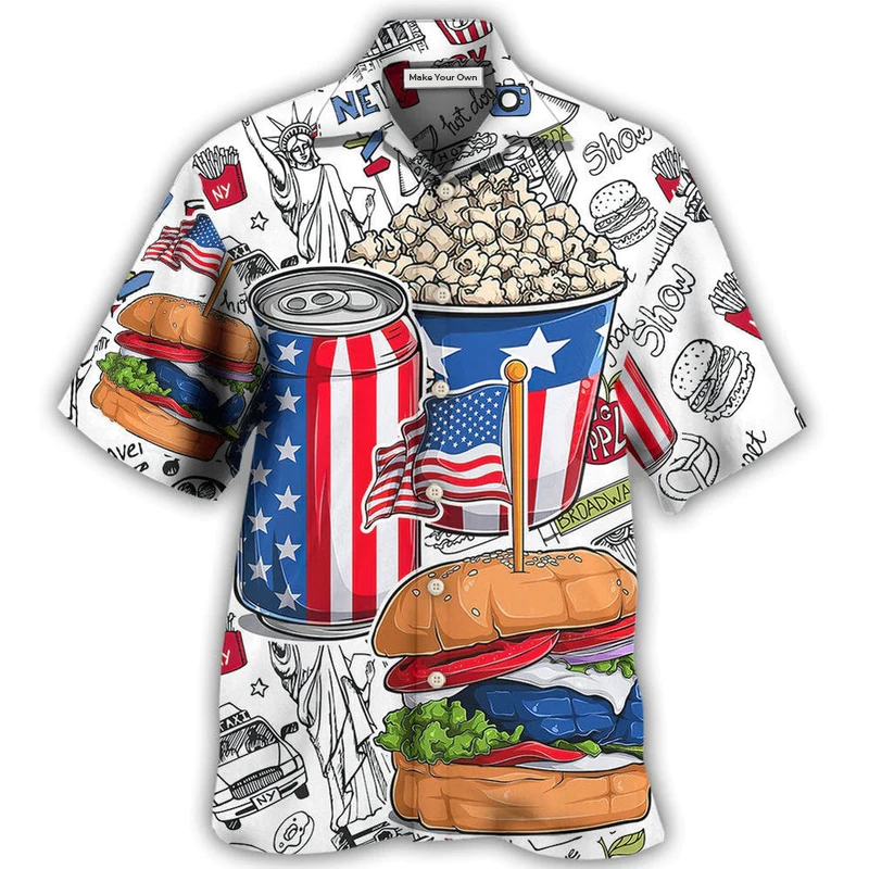 Hawaiian Shirt / Adults / S Food Independence Day - Hawaiian Shirt - Reefox