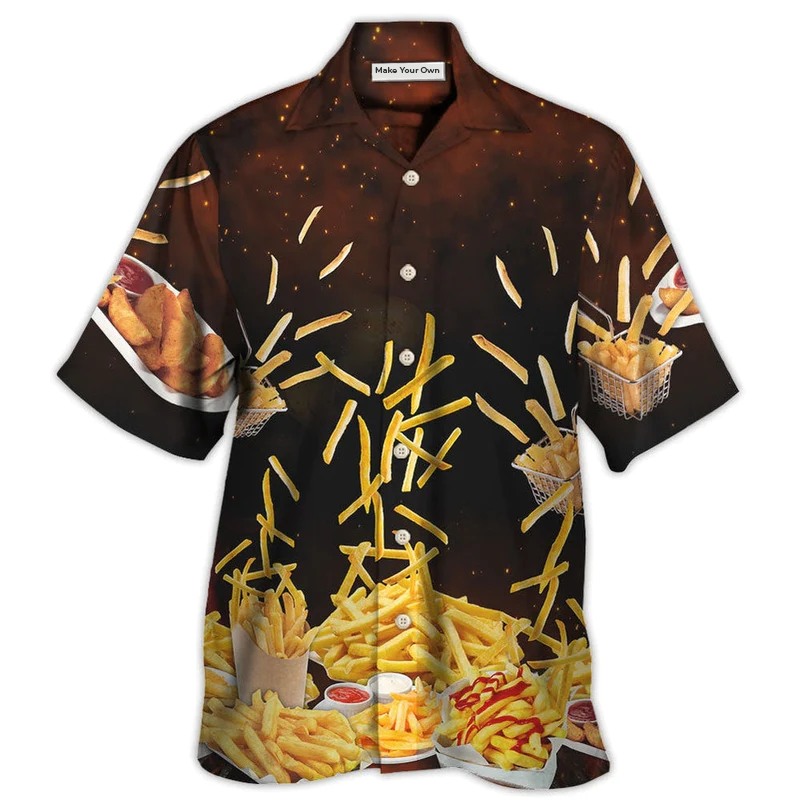 Hawaiian Shirt / Adults / S Food French Fries Fast Food Delicious - Hawaiian Shirt - Reefox