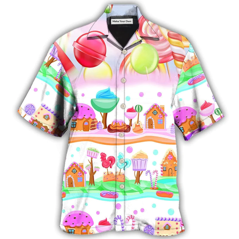 Hawaiian Shirt / Adults / S Food Dessert Colourful Cookies Candy Lolipop - Hawaiian Shirt - Reefox