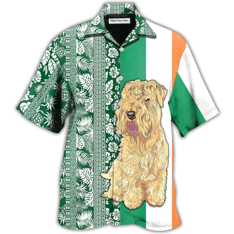 Hawaiian Shirt / Adults / S Wheaten Terrier Dog Tropical Leaf Style - Hawaiian Shirt - Reefox