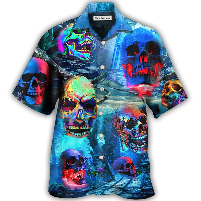 Skull Style Deep In The Ocean - Hawaiian Shirt - Reefox