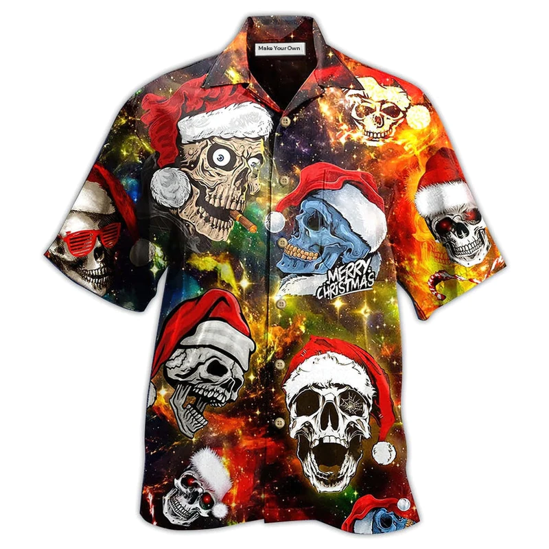 Hawaiian Shirt / Adults / S Skull Love Christmas - Hawaiian Shirt - Reefox