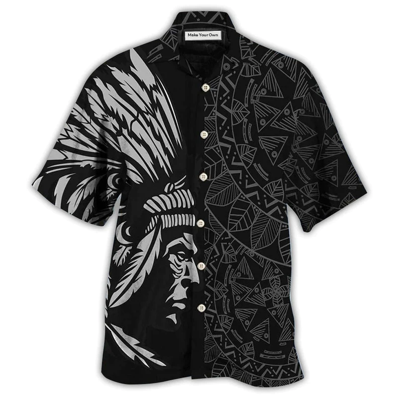 Hawaiian Shirt / Adults / S Native Man Still Here Still Strong Cool Style - Hawaiian Shirt - Reefox
