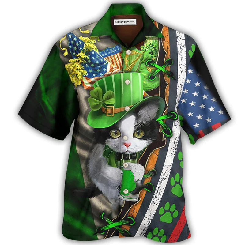 Hawaiian Shirt / Adults / S Irish Cats It's Not A Party Until An Irish Cat Show Up - Hawaiian Shirt - Reefox