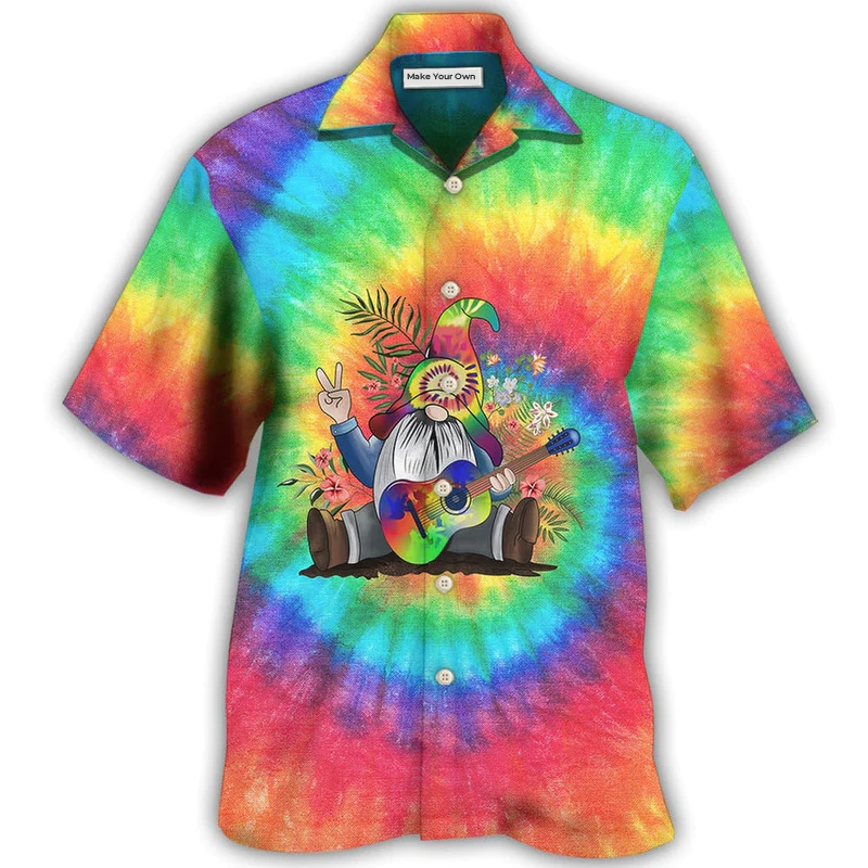 Hawaiian Shirt / Adults / S Hippie Believe In The Power Of Music Hippie Gnome - Hawaiian Shirt - Reefox