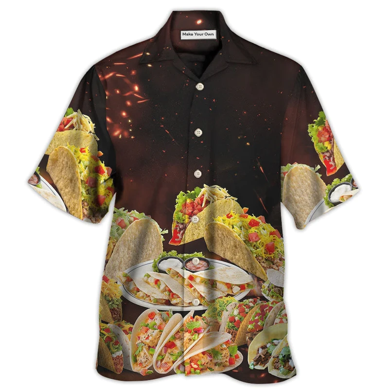 Hawaiian Shirt / Adults / S Food Tacos Fast Food Delicious - Hawaiian Shirt - Reefox