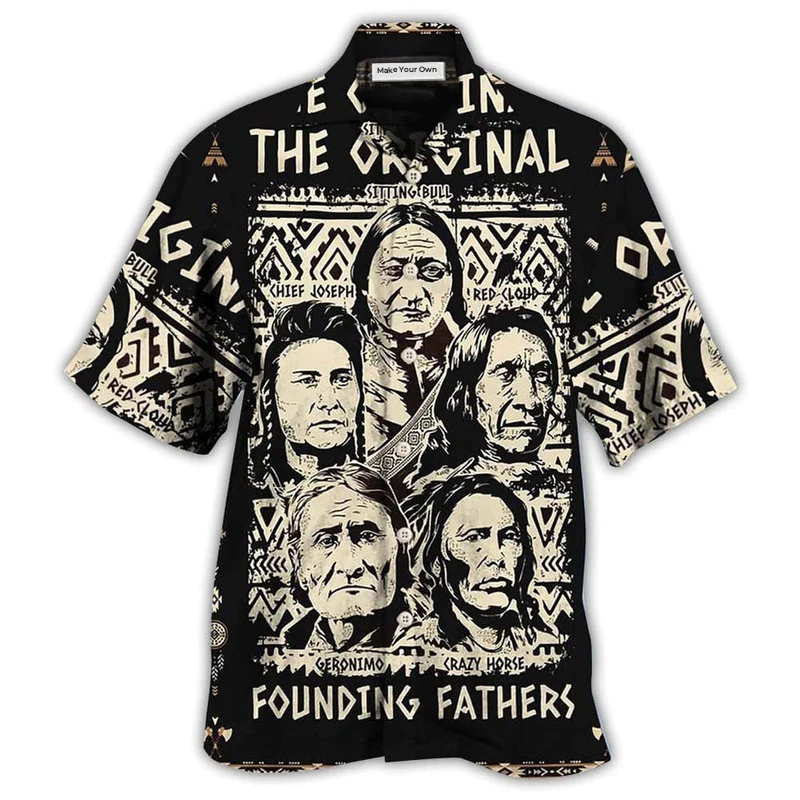 Hawaiian Shirt / Adults / S Native Pride Peaceful Forever Founding Fathers - Hawaiian Shirt - Reefox