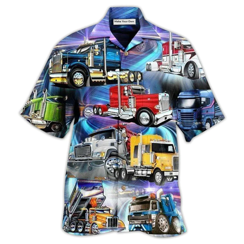Hawaiian Shirt / Adults / S Truck Life Purple Style - Hawaiian Shirt - Reefox