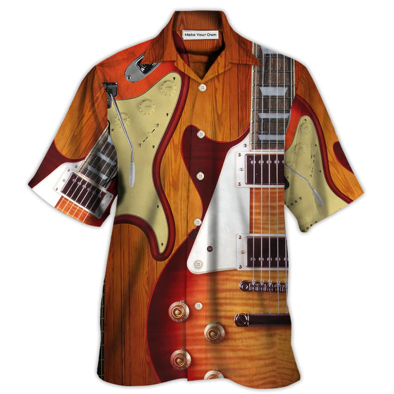 Hawaiian Shirt / Adults / S Guitar Is My Soul Vintage - Hawaiian Shirt - Reefox
