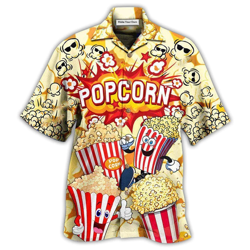 Hawaiian Shirt / Adults / S Food Popcorn Is Always The Answer Bang - Hawaiian Shirt - Reefox