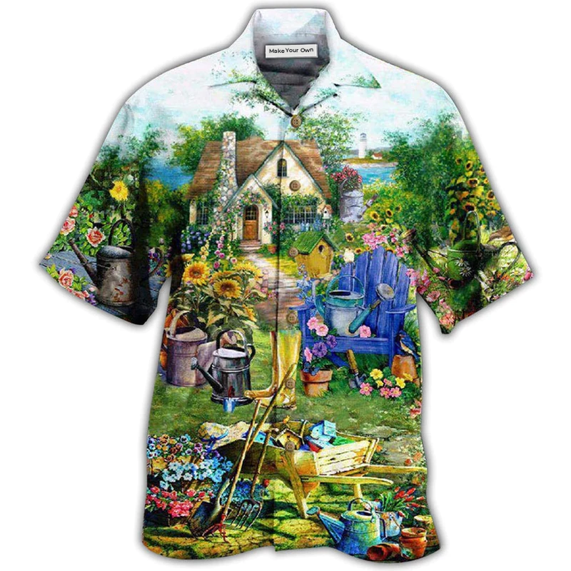 Hawaiian Shirt / Adults / S Gardening Adds Years To Your Life - Hawaiian Shirt - Reefox