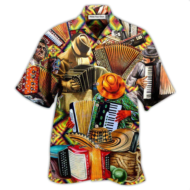 Hawaiian Shirt / Adults / S Accordion Music Where Words Failed Accordion Speaks - Hawaiian Shirt - Reefox
