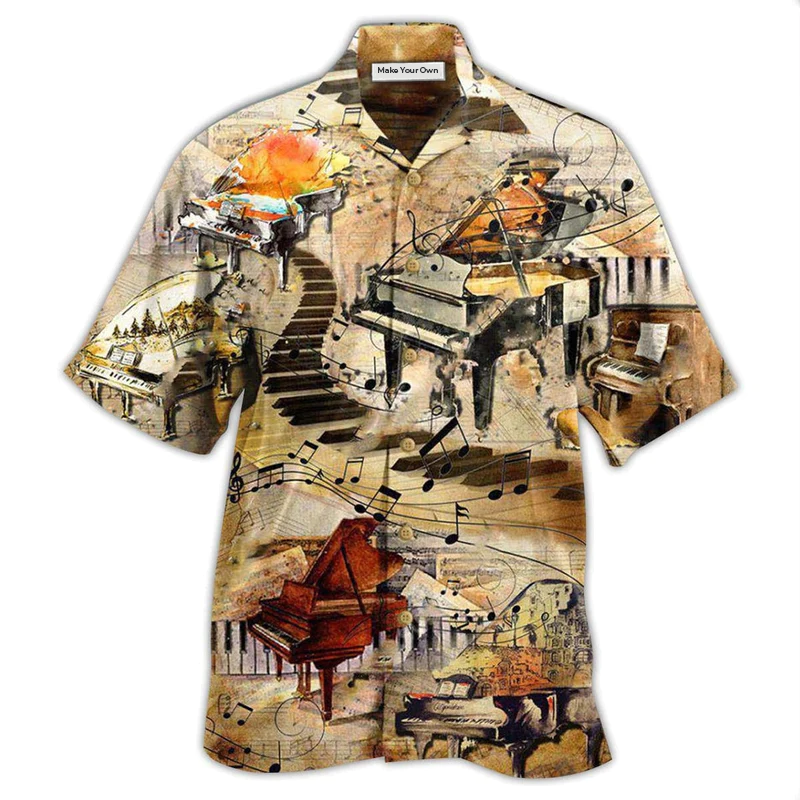 Hawaiian Shirt / Adults / S Piano Music Piano These Fingers Of Mine They Got Brains - Hawaiian Shirt - Reefox