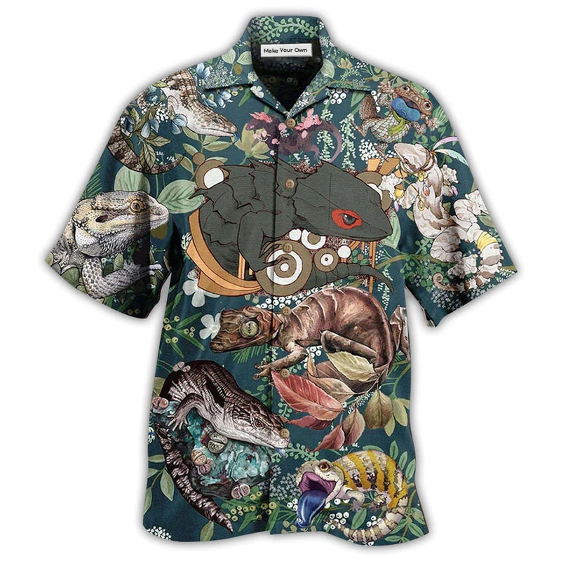 Hawaiian Shirt / Adults / S Reptile Animals Love Reptile - Hawaiian Shirt - Reefox