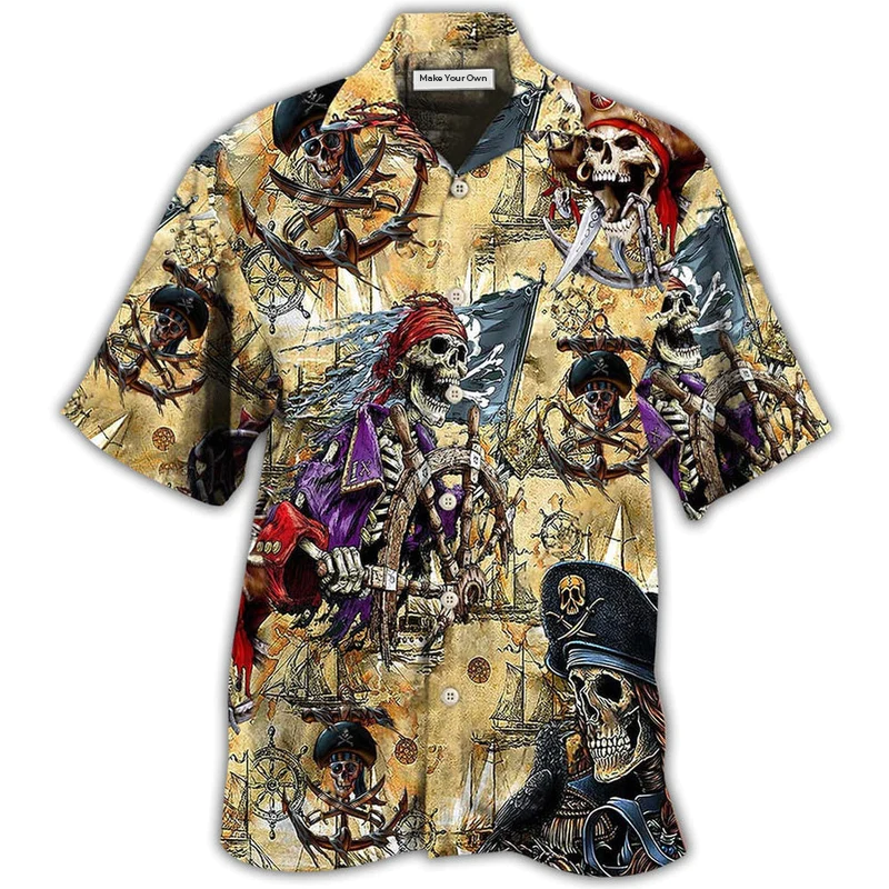 Hawaiian Shirt / Adults / S Skull Pirate Amazing Cool - Hawaiian Shirt - Reefox