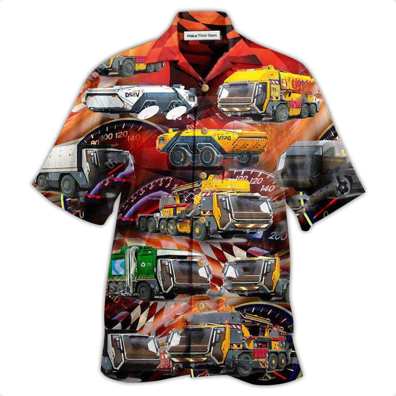 Hawaiian Shirt / Adults / S Truck It OK To Drive Alone At Night Little Truck Driver - Hawaiian Shirt - Reefox