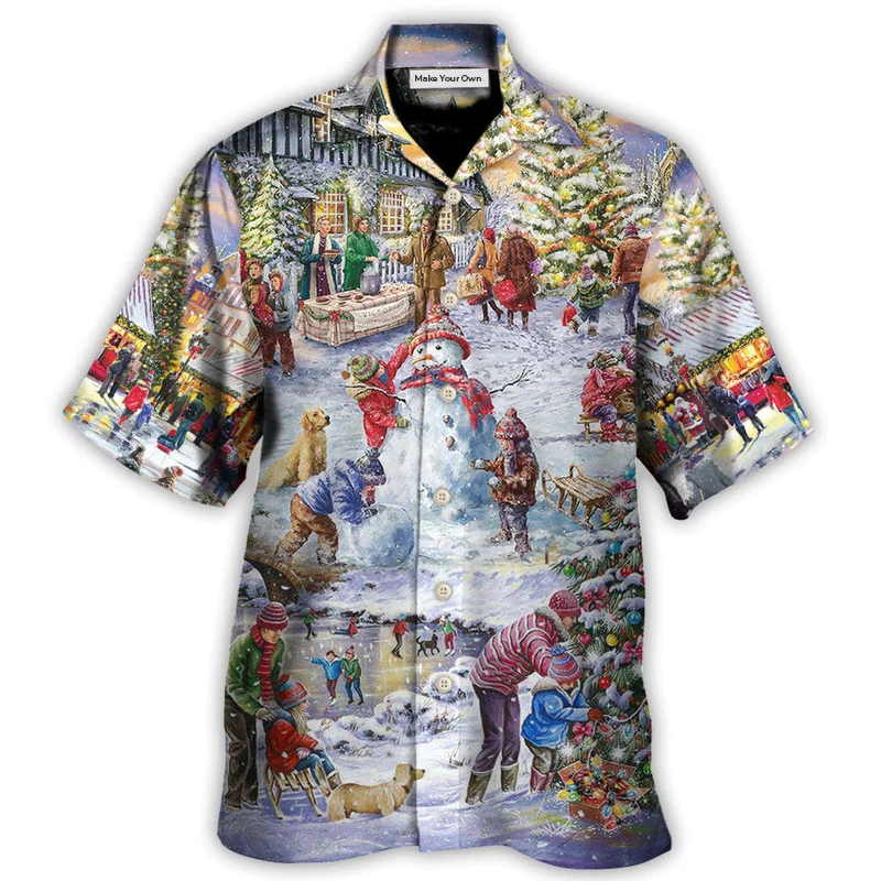 Christmas Winter Holiday Santa Claus Is Coming - Hawaiian Shirt - Reefox