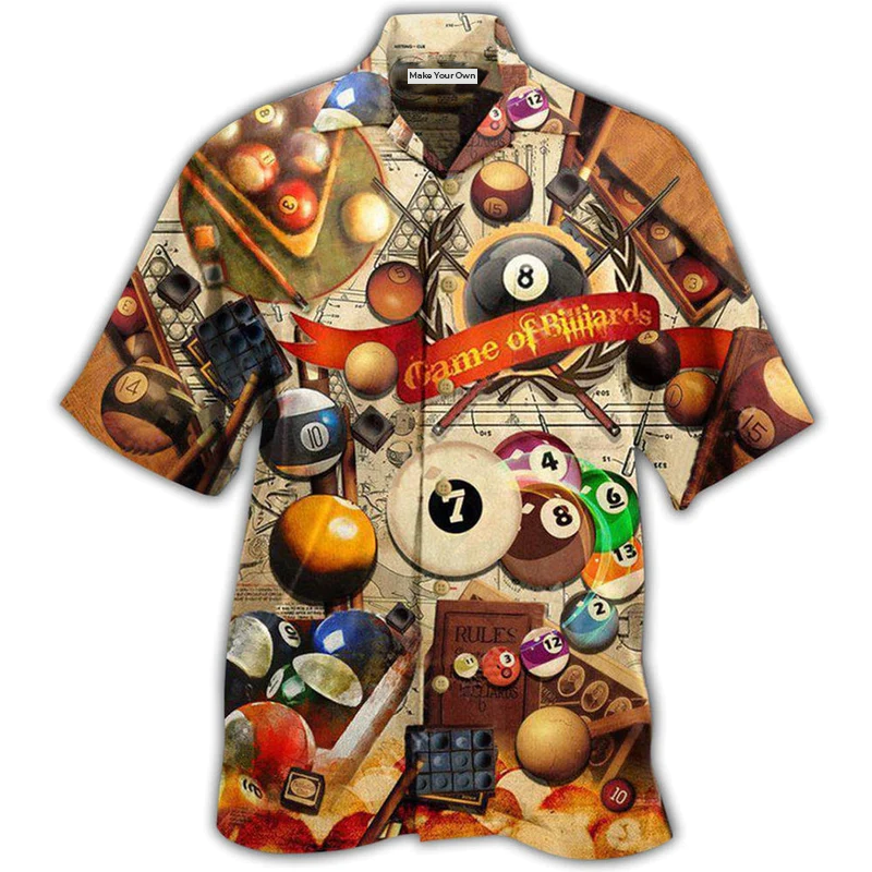 Billiard Never Give Up Until The Last Ball Falls Vintage Style - Hawaiian Shirt - Reefox